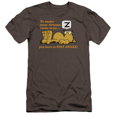 Garfield Stay Awake Men's Ultra-Soft 30/1 Cotton Slim Short-Sleeve T-Shirt