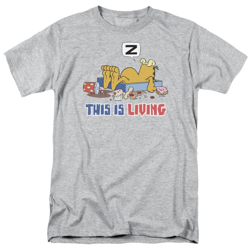 Garfield This Is Living Men's 18/1 Cotton Short-Sleeve T-Shirt