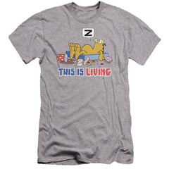 Garfield This Is Living Men's Ultra-Soft 30/1 Cotton Slim Short-Sleeve T-Shirt