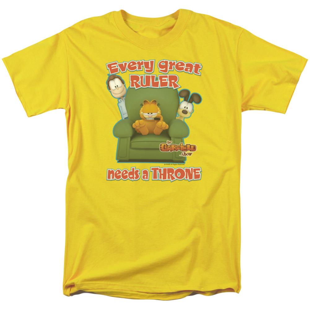 Garfield Throne Men's 18/1 Cotton Short-Sleeve T-Shirt