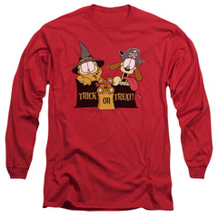 Garfield Trick Or Treat Men's 18/1 Cotton Long-Sleeve T-Shirt