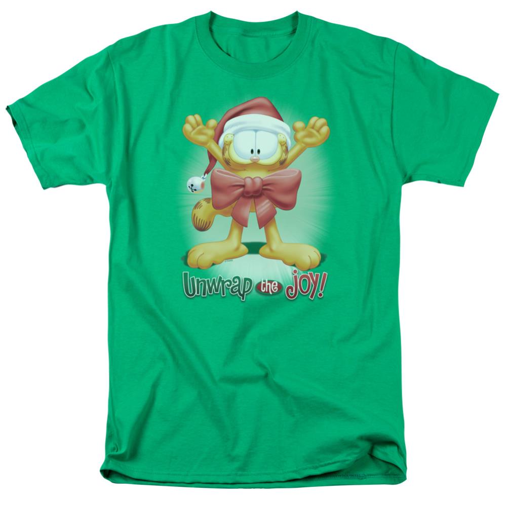 Garfield Unwrap The Joy! Men's 18/1 Cotton Short-Sleeve T-Shirt