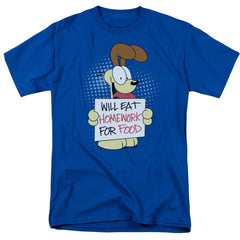 Garfield Will Eat Homework Men's 18/1 Cotton Short-Sleeve T-Shirt