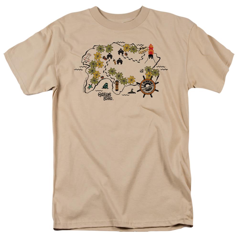 Gilligan's Island Island Map Men's 18/1 Cotton Short-Sleeve T-Shirt