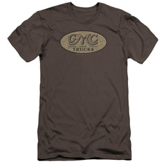 GMC Vintage Oval Logo Men's Ultra-Soft 30/1 Cotton Slim Short-Sleeve T-Shirt