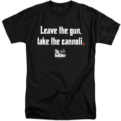 Godfather Gun Cannoli Men's 18/1 Tall Cotton Short-Sleeve T-Shirt