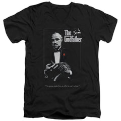 Godfather Poster Men's 30/1 Cotton Slim V-Neck T-Shirt