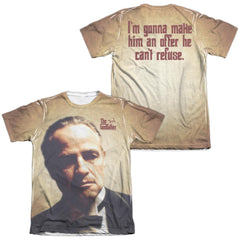 Godfather Vito Corleone (Front/Back Print) Men's Regular Fit Poly Cotton Short-Sleeve T-Shirt