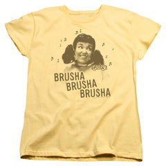 Grease Brusha Brusha Brusha Women's 18/1 Cotton Short-Sleeve T-Shirt