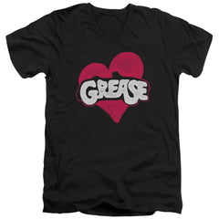 Grease Heart Men's 30/1 Cotton Slim V-Neck T-Shirt