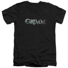Grimm Bloody Logo Men's 30/1 Cotton Slim V-Neck T-Shirt