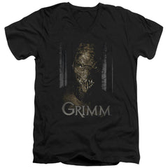 Grimm Chompers Men's 30/1 Cotton Slim V-Neck T-Shirt