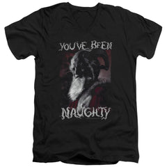 Grimm Merry Krampus Men's 30/1 Cotton Slim V-Neck T-Shirt