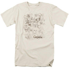 Grimm Wesen Sketches Men's 18/1 Cotton Short-Sleeve T-Shirt
