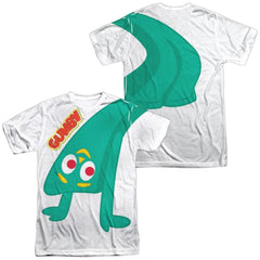 Gumby Bend Backwards (Front/Back Print) Men's Regular Fit Polyester Short-Sleeve T-Shirt