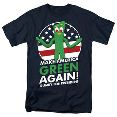 Gumby For President Men's 18/1 Cotton Short-Sleeve T-Shirt
