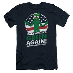 Gumby For President Men's Ultra-Soft 30/1 Cotton Slim Short-Sleeve T-Shirt