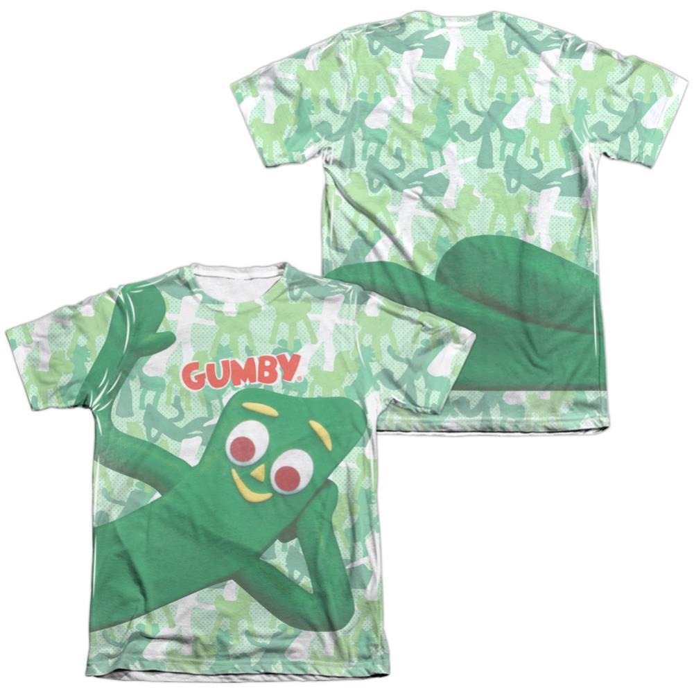 Gumby Gumbyflage (Front/Back Print) Men's Regular Fit Poly Cotton Short-Sleeve T-Shirt