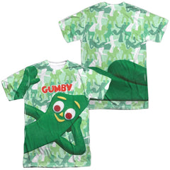 Gumby Gumbyflage (Front/Back Print) Men's Regular Fit Polyester Short-Sleeve T-Shirt