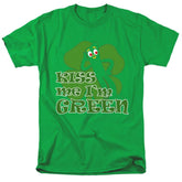 Gumby Kiss Me Im Green Men's 18/1 Cotton Short-Sleeve T-Shirt