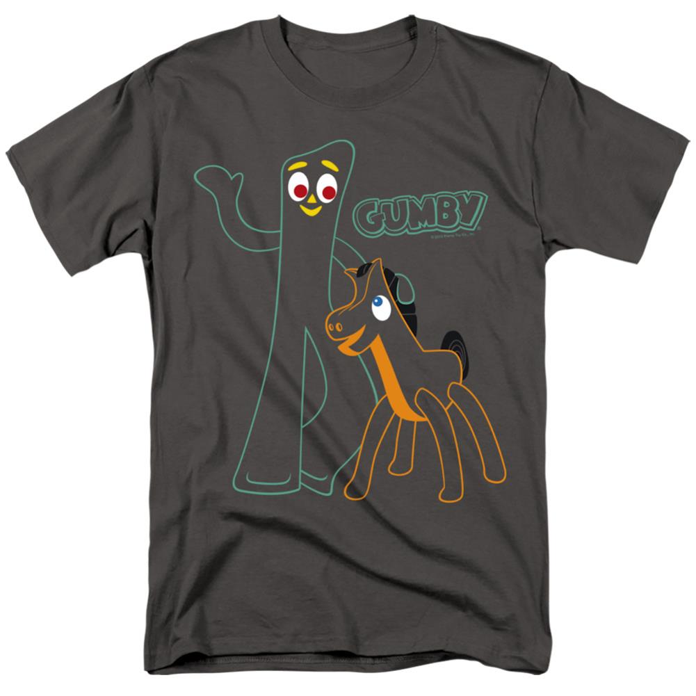 Gumby Outlines Men's 18/1 Cotton Short-Sleeve T-Shirt