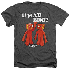 Gumby U Mad Bro Men's 30/1 Heather 60 40 Poly Short-Sleeve T-Shirt
