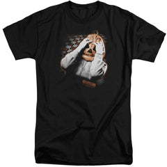 Halloween III Pumpkin Mask Men's 18/1 Tall Cotton Short-Sleeve T-Shirt