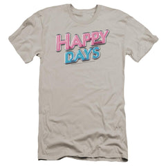 Happy Days Happy Days Logo Men's Ultra-Soft 30/1 Cotton Slim Short-Sleeve T-Shirt