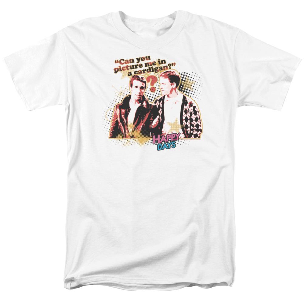Happy Days No Cardigans Men's 18/1 Cotton Short-Sleeve T-Shirt