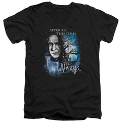 Harry Potter Always Men's 30/1 Cotton Slim V-Neck T-Shirt