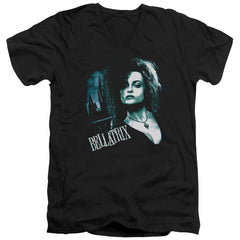 Harry Potter Bellatrix Closeup Men's 30/1 Cotton Slim V-Neck T-Shirt