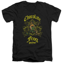 Harry Potter Chocolate Frog Men's 30/1 Cotton Slim V-Neck T-Shirt