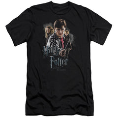 Harry Potter Deathly Hollows Cast Men's Ultra-Soft 30/1 Cotton Slim Short-Sleeve T-Shirt