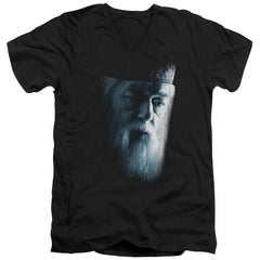 Harry Potter Dumbledore Face Men's 30/1 Cotton Slim V-Neck T-Shirt