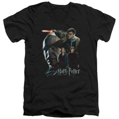 Harry Potter Final Fight Men's 30/1 Cotton Slim V-Neck T-Shirt