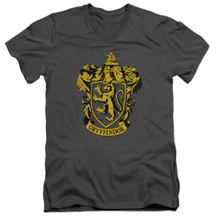 Harry Potter Gryffindor Crest Men's 30/1 Cotton Slim V-Neck T-Shirt