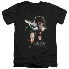 Harry Potter Harry And Sirius Men's 30/1 Cotton Slim V-Neck T-Shirt