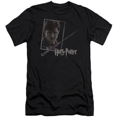 Harry Potter Harrys Wand Portrait Men's Ultra-Soft 30/1 Cotton Slim Short-Sleeve T-Shirt