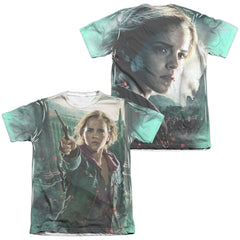 Harry Potter Hermione Final Battle (Front/Back Print) Men's Regular Fit Poly Cotton Short-Sleeve T-Shirt