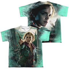 Harry Potter Hermione Final Battle (Front/Back Print) Youth Regular Fit Poly Short-Sleeve T-Shirt