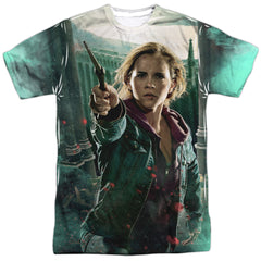 Harry Potter Hermione Final Battle Men's Regular Fit Polyester Short-Sleeve T-Shirt