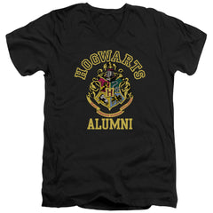Harry Potter Hogwarts Alumni Crest Men's 30/1 Cotton Slim V-Neck T-Shirt