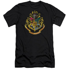 Harry Potter Hogwarts School Crest Men's Ultra-Soft 30/1 Cotton Slim Short-Sleeve T-Shirt
