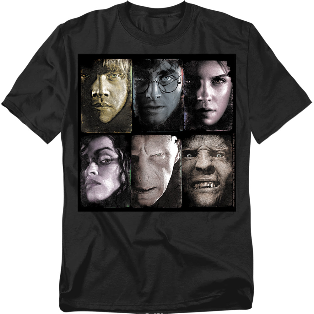 Harry Potter Horizontal Heads Men's 18/1 Cotton Short-Sleeve T-Shirt