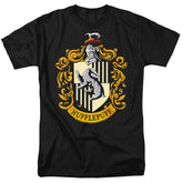 Harry Potter Hufflepuff Crest Men's 18/1 Cotton Short-Sleeve T-Shirt