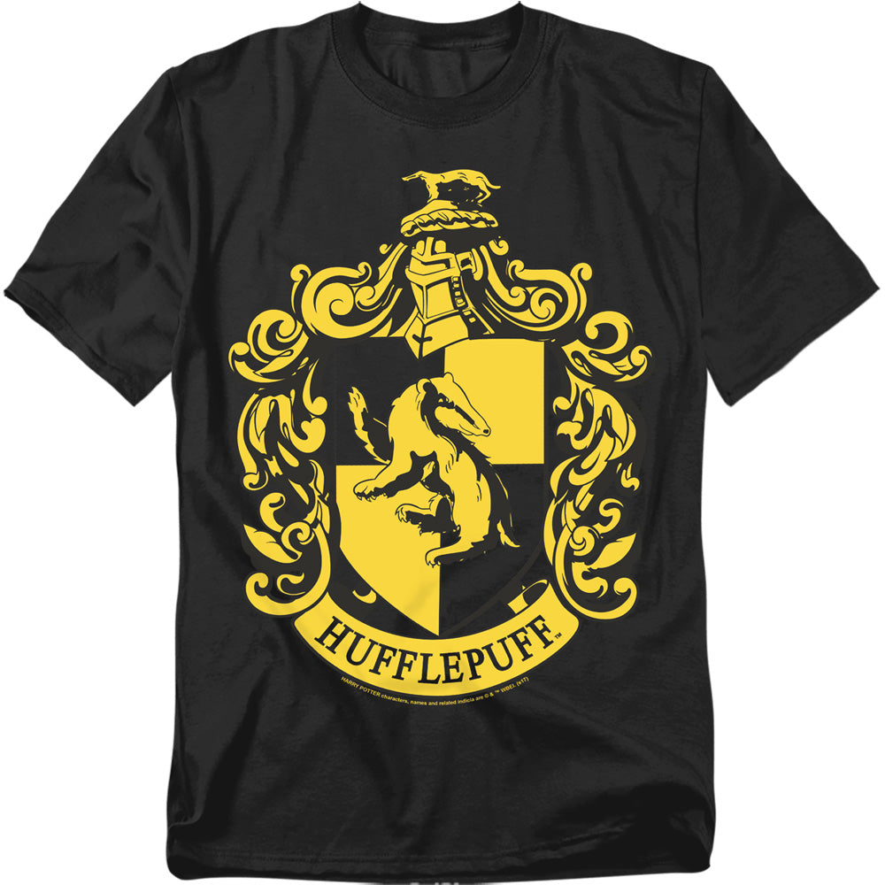 Harry Potter Hufflepuff Crest Men's 18/1 Cotton Short-Sleeve T-Shirt