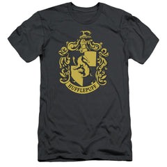 Harry Potter Hufflepuff Crest Men's Ultra-Soft 30/1 Cotton Slim Short-Sleeve T-Shirt