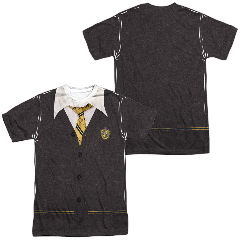 Harry Potter Hufflepuff Uniform (Front/Back Print) Men's Regular Fit Polyester Short-Sleeve T-Shirt