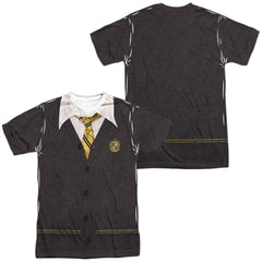 Harry Potter Hufflepuff Uniform (Front/Back Print) Men's Regular Fit Polyester Short-Sleeve T-Shirt
