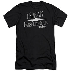 Harry Potter I Speak Parseltongue Men's Ultra-Soft 30/1 Cotton Slim Short-Sleeve T-Shirt